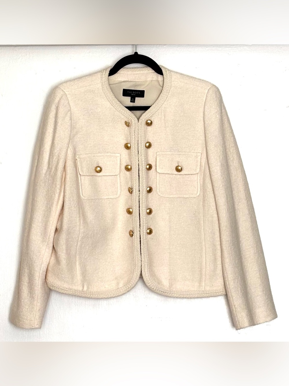 Talbots Berkshire Wool Blend Crop Jacket Size 14P